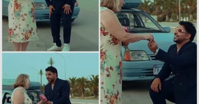 شاب يحتفل بزواجه من امرأة تكبره في السن ويتحدث عن قصة حبهما.