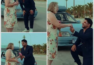 شاب يحتفل بزواجه من امرأة تكبره في السن ويتحدث عن قصة حبهما.