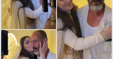 أب يبكي ليلة زفاف ابنته بعدما شعر بفراقها وابنته تحتضنه