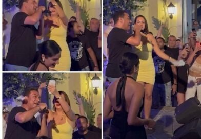 امرأة ترشق سمير الوصيف أثناء غنائه في ملهى ليلي.. وهذا ما فعله معها